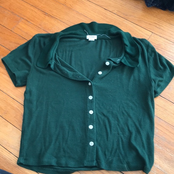 Garage Tops - Worn Once!!!! Cropped Garage button up!
